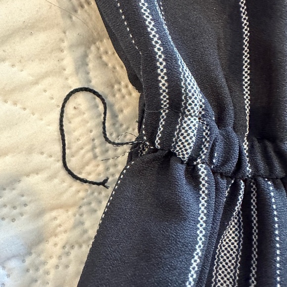 LC Lauren Conrad Blue and White Striped Dress Size Medium - Picture 3 of 4